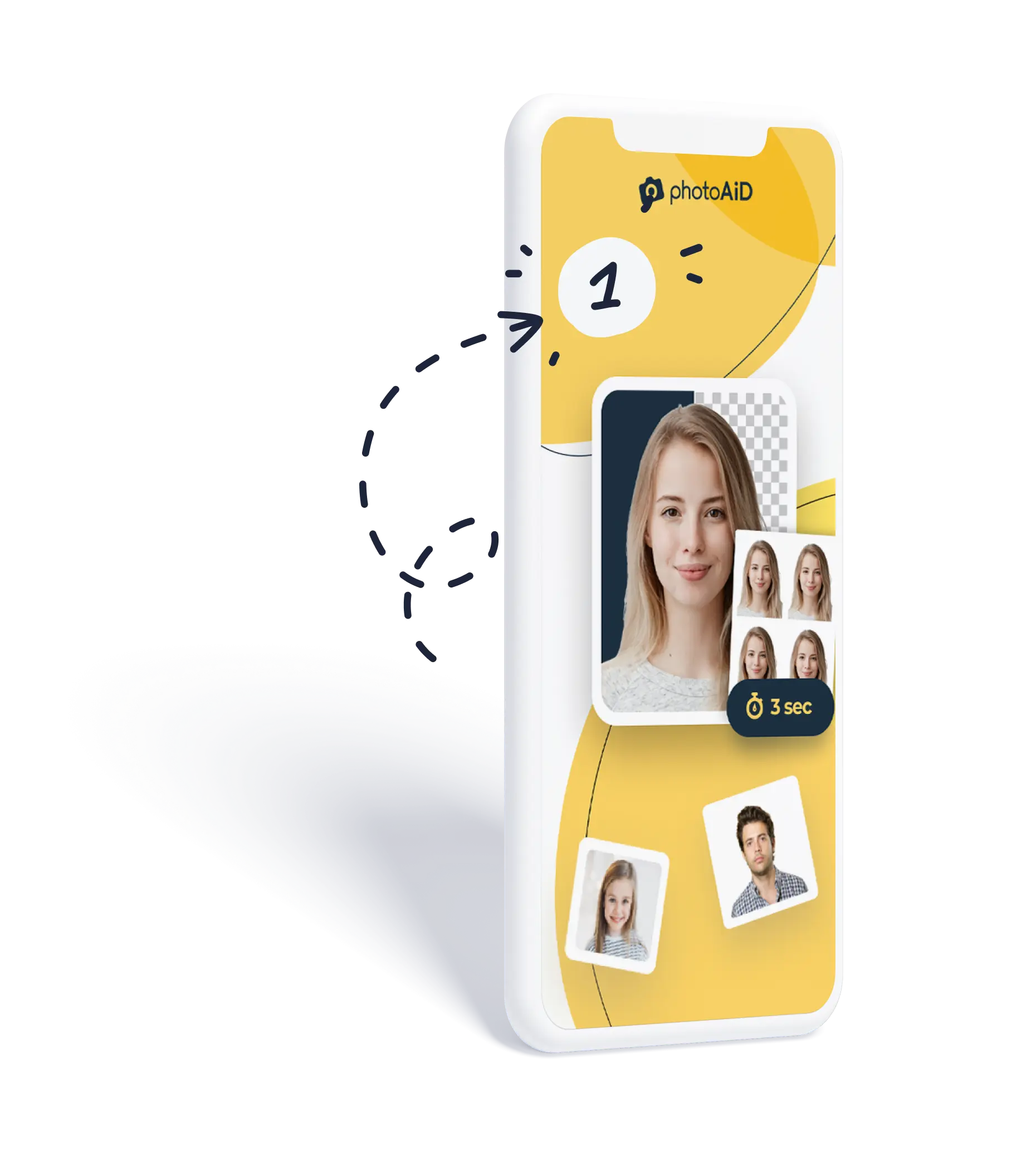 Modelo de aplicativo de foto para passaporte