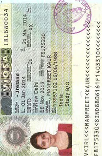 Irish Visa Photo